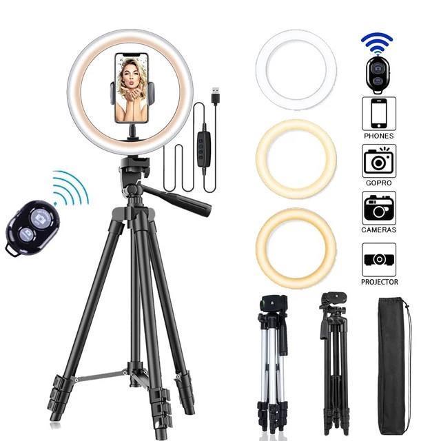 Led Selfie Phone Lamp With Tripod Stand Holder
