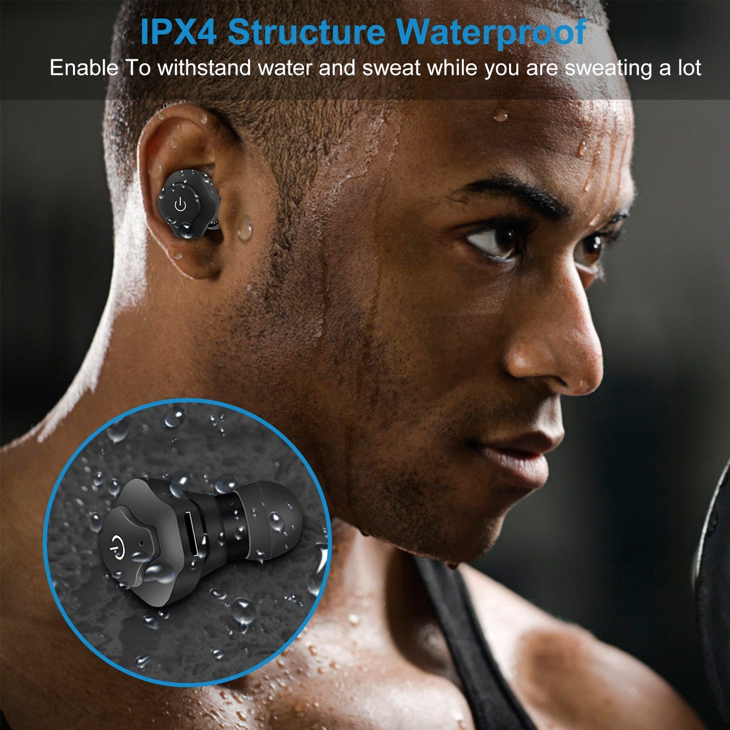 1 Pair Wireless Waterproof Earbuds