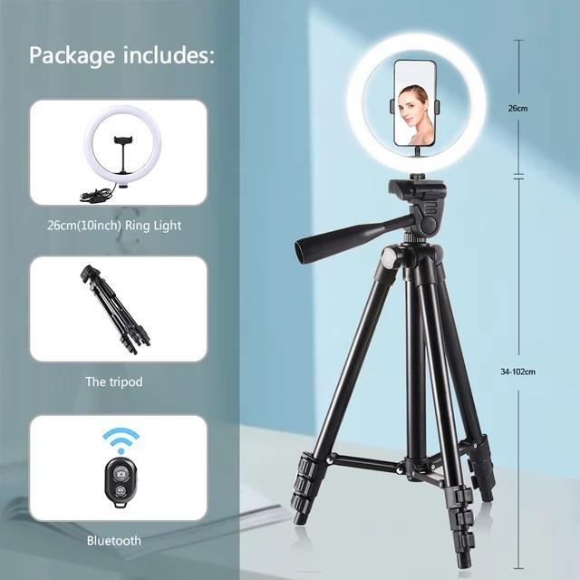 Led Selfie Phone Lamp With Tripod Stand Holder