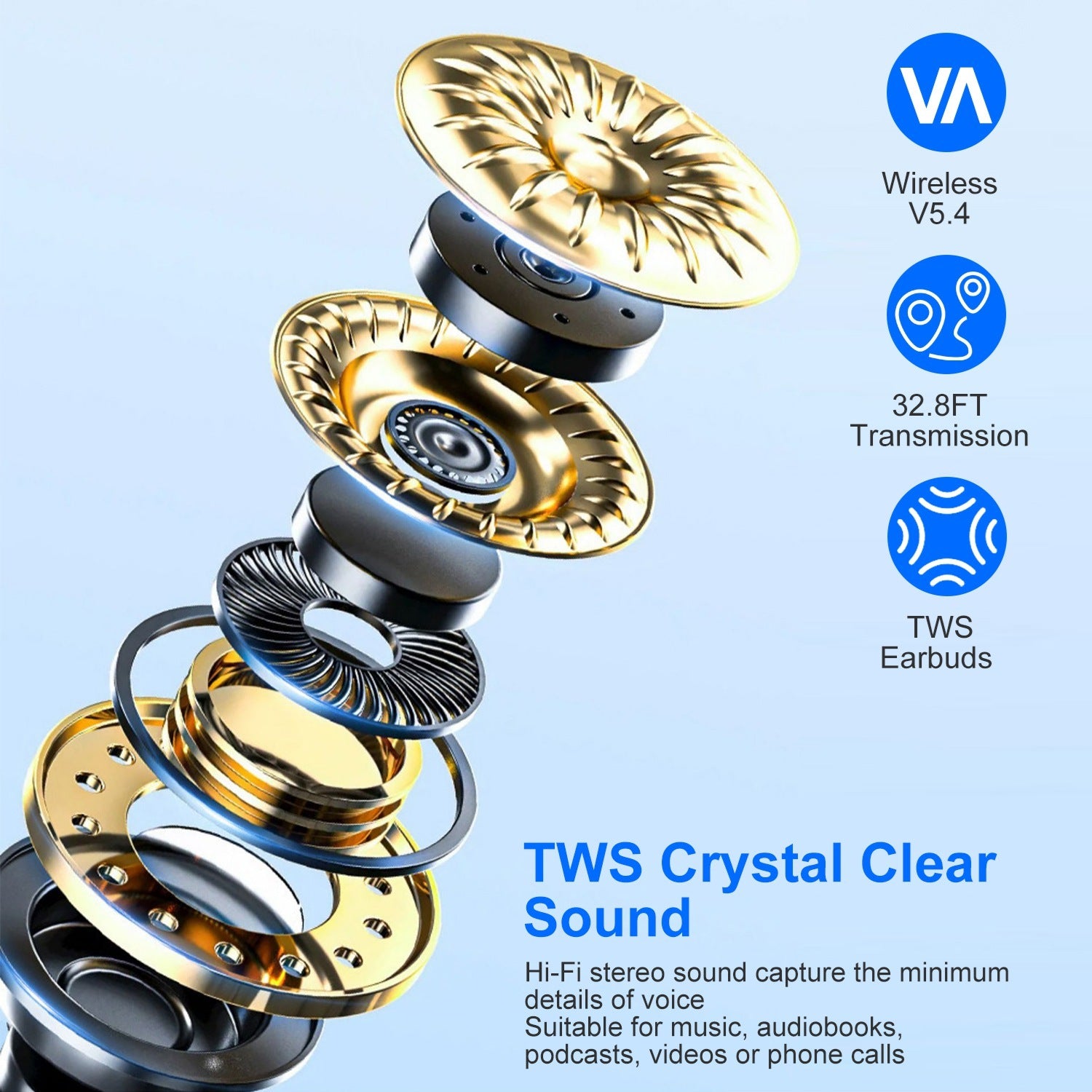 1 Set Wireless Open Ear Earbuds With Earhook